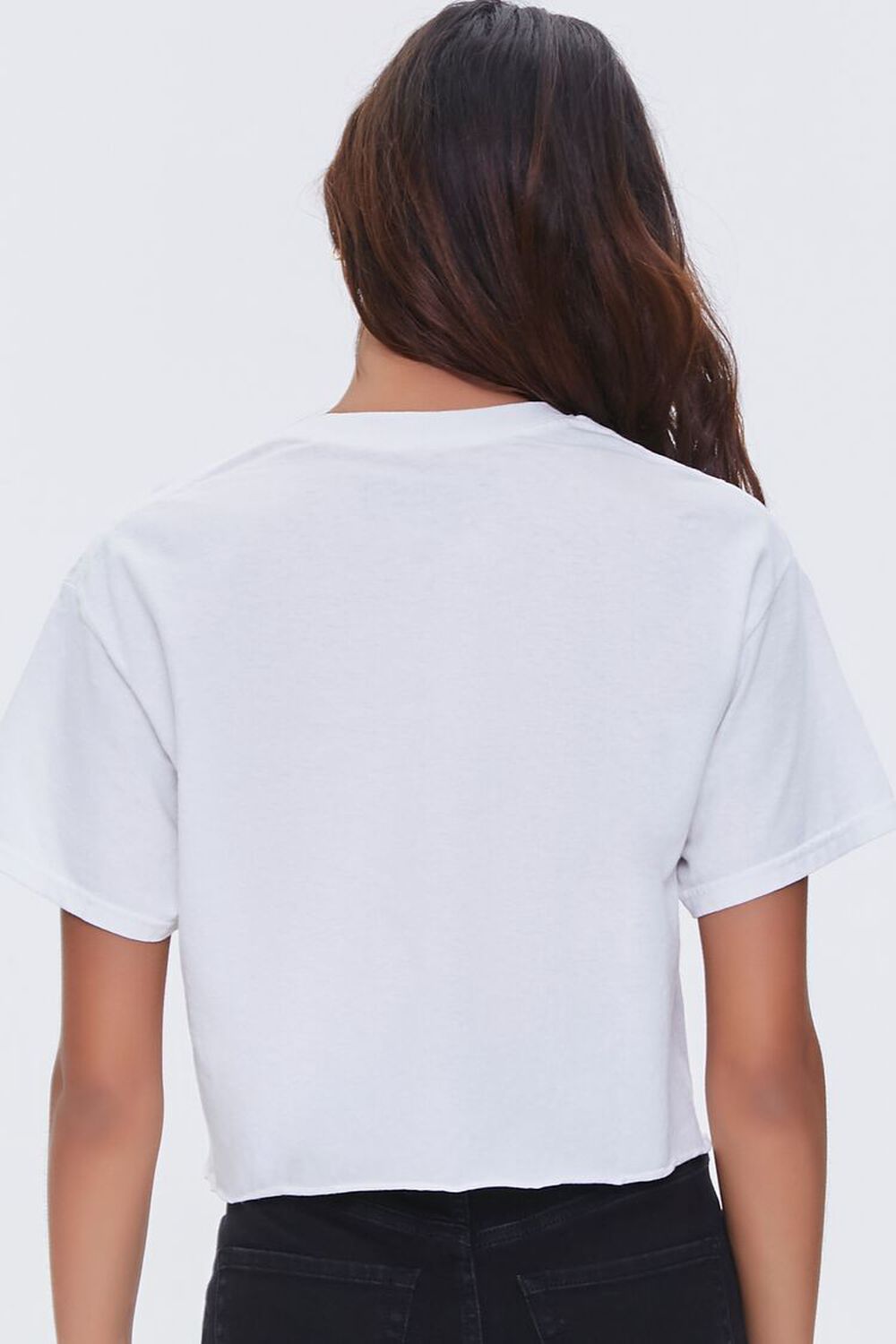 WHITE/MULTI Cornell Graphic Cropped Tee, image 3