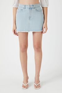 Denim A-Line Mini Skirt, image 2