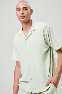 MINT/WHITE Embroidered Casbah Palace Shirt, image 2