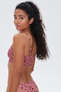 ROSE/BLACK Leopard Print Bralette Bikini Top, image 2