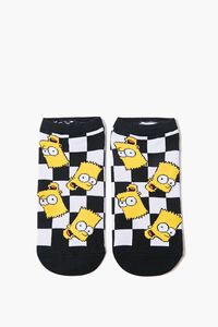 Bart Simpson Checkered Ankle Socks, image 2