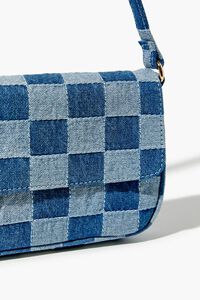 BLUE/MULTI Checkered Denim Bag, image 4