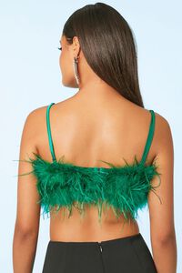 EMERALD Feather Cropped Cami, image 3