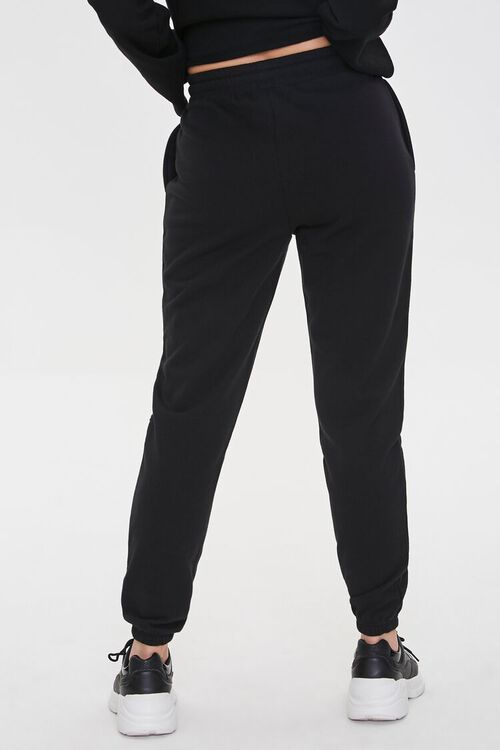 BLACK French Terry Drawstring Joggers, image 3