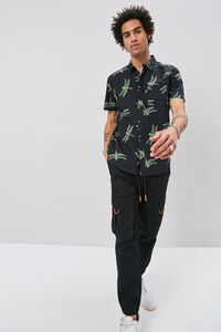 BLACK/GREEN Classic Fit Dragonfly Print Shirt, image 4