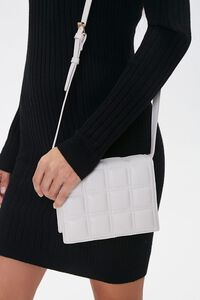 WHITE Quilted Crossbody Bag, image 1