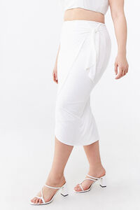 Plus Size Mock Wrap Skirt, image 3