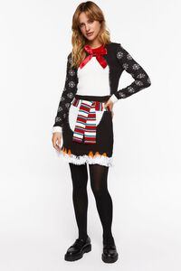 BLACK/MULTI Penguin Sweater & Skirt Set, image 5