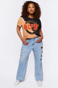 BLACK/MULTI Plus Size ACDC Graphic Cropped Tee, image 5