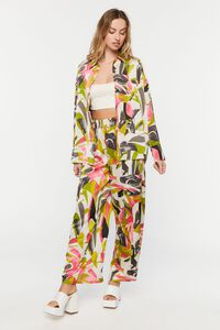 Abstract Floral Wide-Leg Pants, image 1