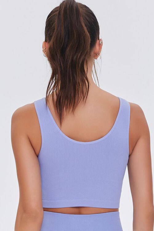 PERIWINKLE Seamless Ribbed Sports Bra, image 3