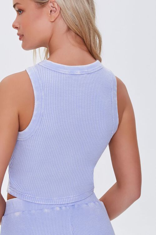 PERIWINKLE Waffle Knit Cropped Tank Top, image 3