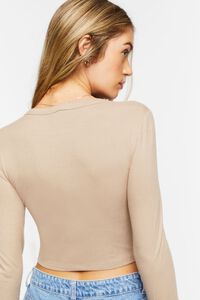 GOAT Ribbed Knit Long-Sleeve Crop Top, image 3