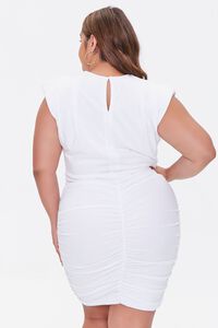 WHITE Plus Size Bodycon Mini Dress, image 3