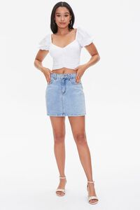 WHITE Puff-Sleeve Crop Top, image 4
