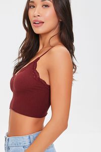 SANGRIA Seamless Scalloped Lace Bralette, image 2