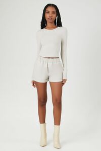 SILVER Faux Leather High-Waist Shorts, image 5