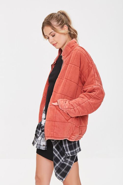 RED Quilted Zip-Up Jacket, image 2