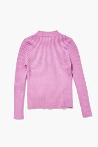 PINK Girls Ribbed Half-Zip Sweater (Kids), image 2