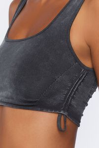 CHARCOAL Active Seamless Ribbed Crop Top, image 5