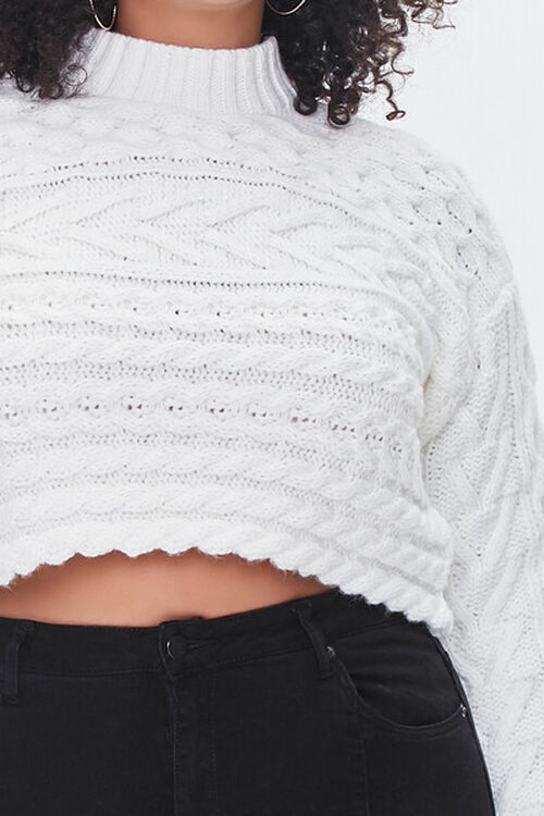 CREAM Plus Size Cable Knit Sweater, image 5