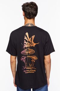 BLACK/MULTI Mushroom & Butterfly Graphic Tee, image 3