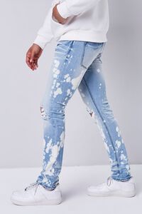 LIGHT DENIM Distressed Bleached Slim-Fit Jeans, image 3