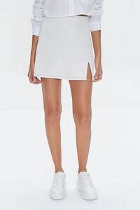 VANILLA Chambray-Blend Mini Skirt, image 2