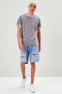 CHARCOAL/WHITE Pinstriped Ringer Tee, image 4