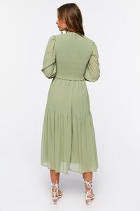 SAGE Smocked Peasant-Sleeve Dress, image 3