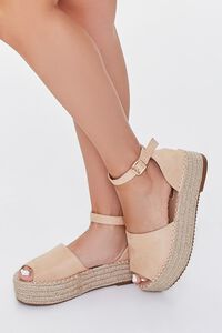 NUDE Faux Suede Espadrille Wedges, image 1