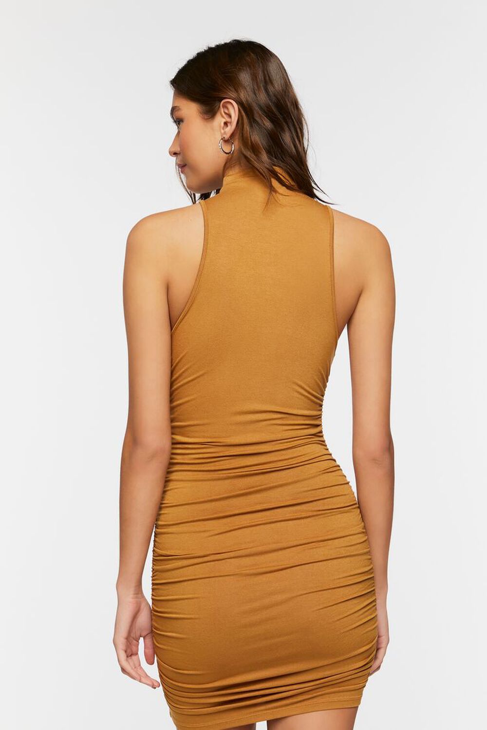 CAPPUCCINO Sleeveless Ruched Bodycon Dress, image 3