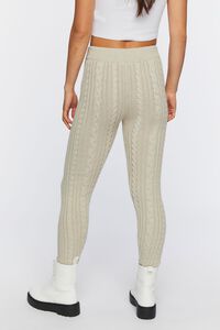 OYSTER GREY Cable Knit Skinny Pants, image 4