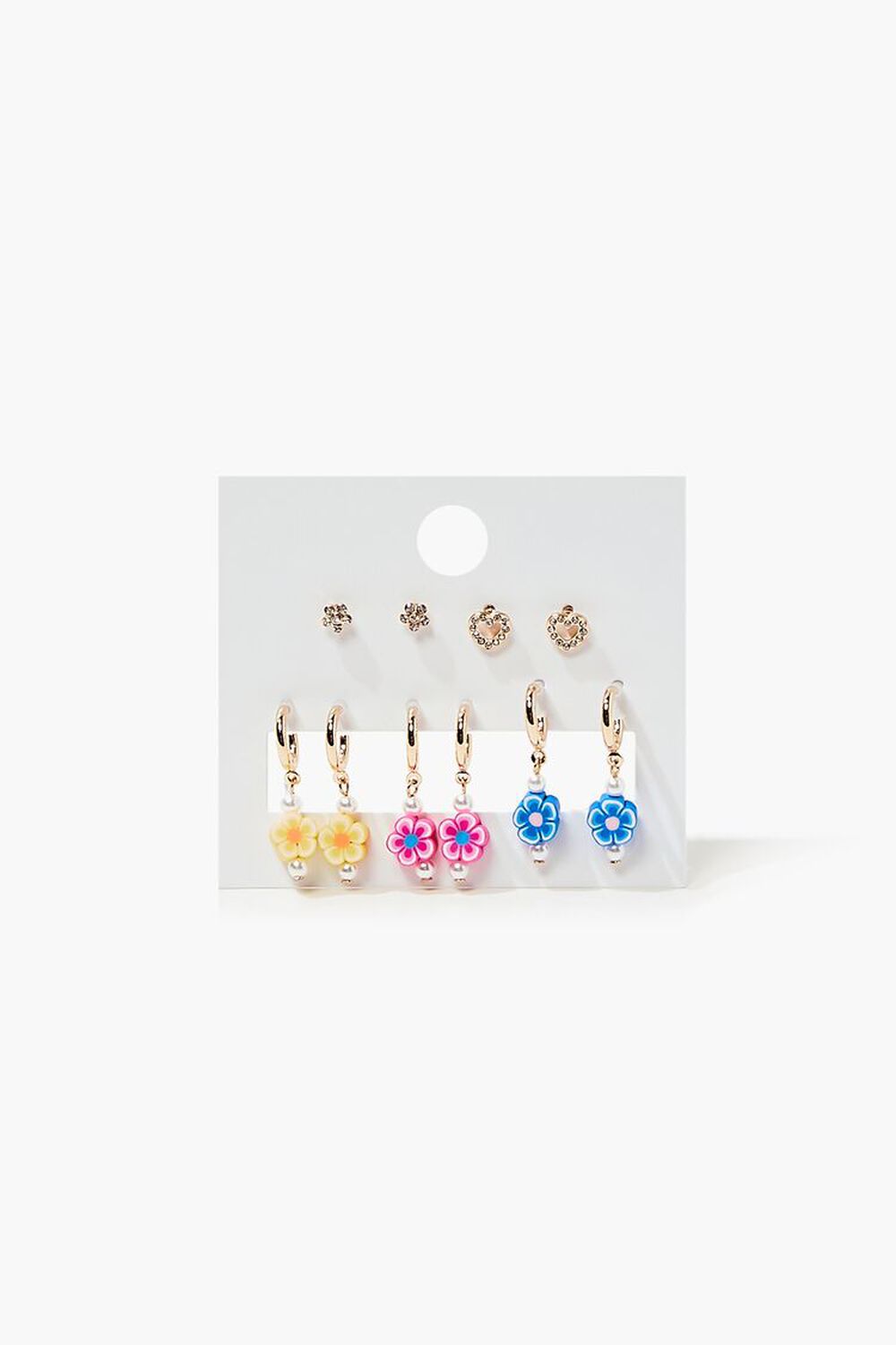 Floral Stud & Drop Earring Set, image 2