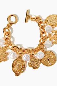 Ornate Faux Pearl Charm Bracelet, image 2