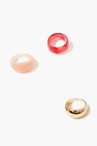 PINK/GOLD Marble Ring Set, image 1