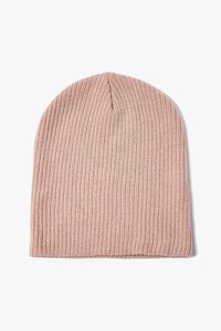 DUSTY PINK Ribbed Knit Beanie, image 3
