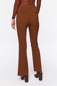DARK BROWN Split-Hem High-Rise Pants, image 4