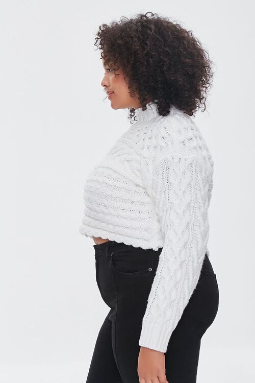 CREAM Plus Size Cable Knit Sweater, image 2