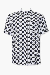 WHITE/BLACK WESC Eight-Ball Print Shirt, image 1