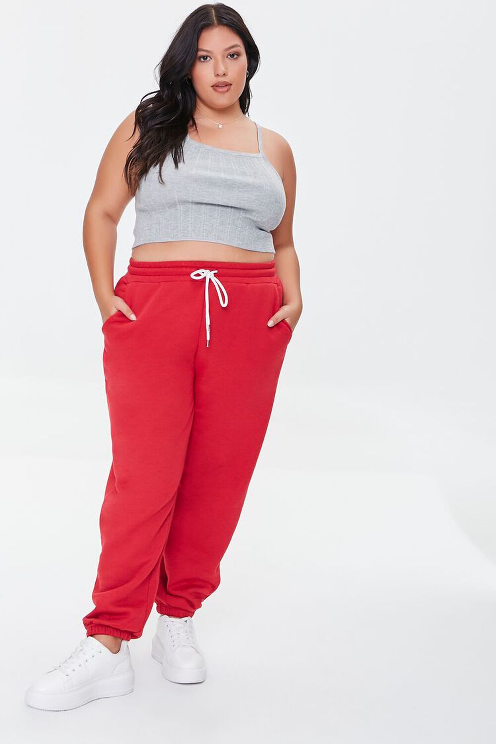 RASBERRY Plus Size French Terry Joggers, image 1
