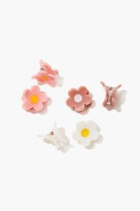 PINK/MULTI Floral Hair Claw Clip Set, image 1