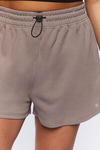 TAUPE Plus Size Active Toggle Drawstring Shorts, image 6