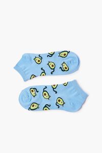 BLUE/MULTI Cat Avocado Print Ankle Socks, image 2