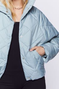 SEAFOAM Quilted Toggle-Drawstring Puffer Jacket, image 6