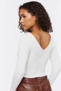 VANILLA Ribbed Cropped Fitted Sweater, image 3