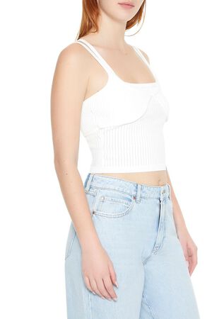 Sweater-Knit Cropped Cami