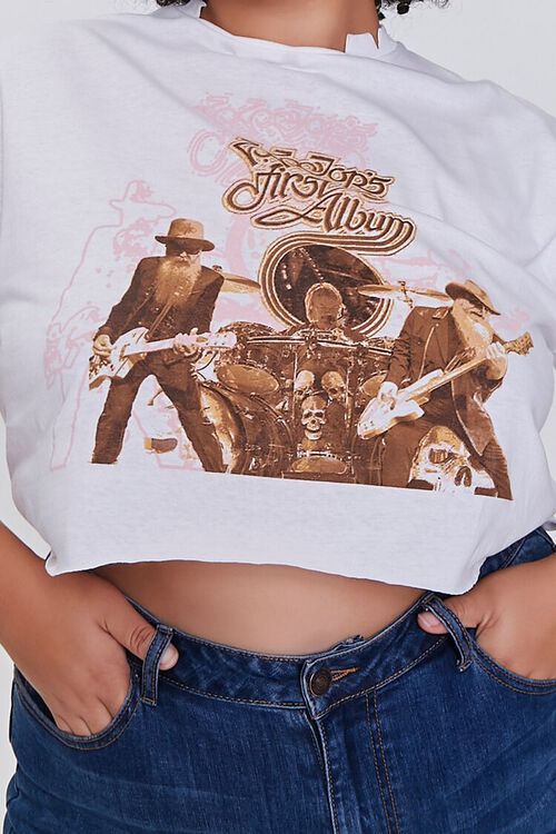 WHITE/MULTI Plus Size ZZ Top Band Graphic Tee, image 5