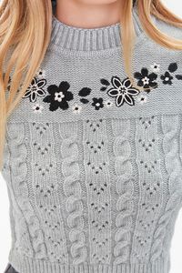 SAGE/MULTI Embroidered Floral Sweater, image 5