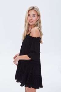 BLACK Off-the-Shoulder Mini Dress, image 2